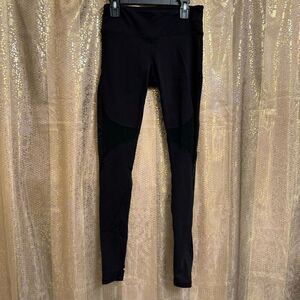 Alo Yoga Black Mesh Insert Coast Stirrup Yoga Leggings XS